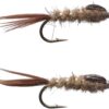 Hares Ear Flies 2 Pack Dry Flies Nymphs Fly Fishing Flies Kit