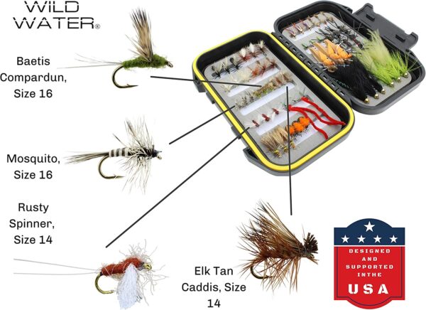 Fly Fishing 60pc Mini Mega Fly Assortment an Dry Flies Nymphs Fly Fishing Flies Kit - Image 4