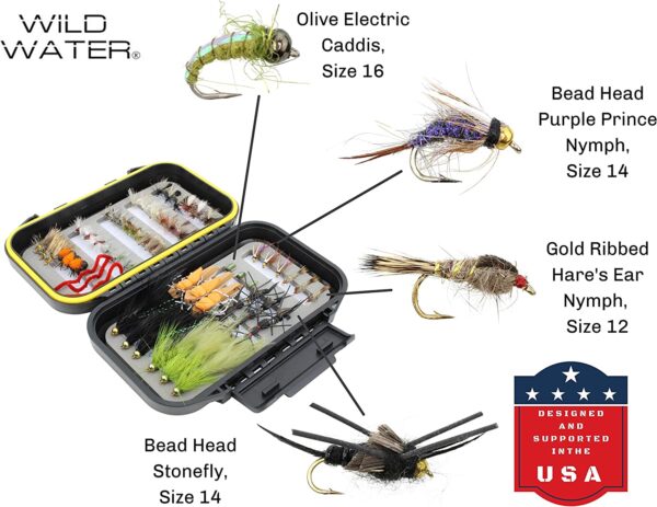 Fly Fishing 60pc Mini Mega Fly Assortment an Dry Flies Nymphs Fly Fishing Flies Kit - Image 6