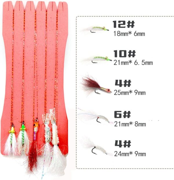 Assorted Fly Fishing Flies Kit for Trout Sal Dry Flies Nymphs Fly Fishing Flies Kit - Image 7