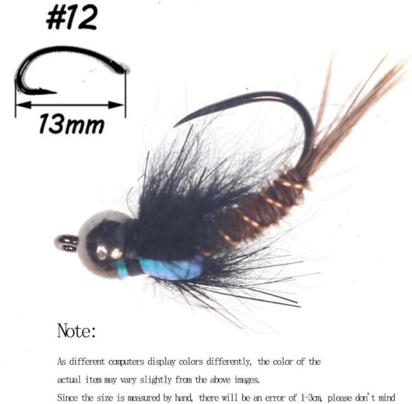 6 Pieces Top Rating Dry/Nymph/Streamer Fly F Dry Flies Nymphs Fly Fishing Flies Kit - Image 5