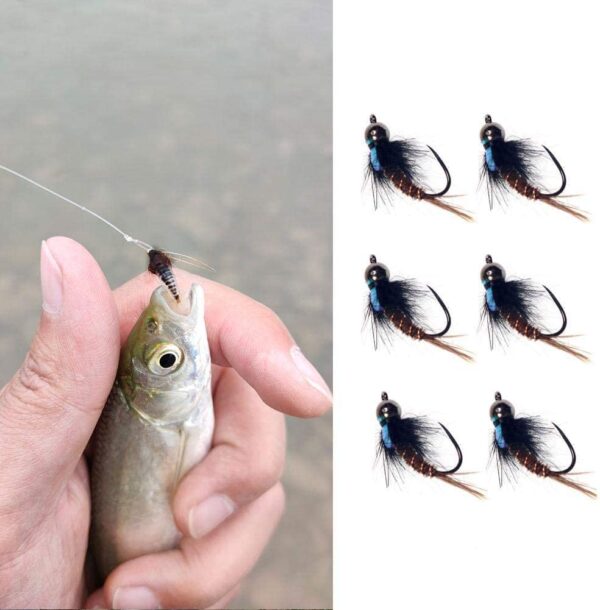 6 Pieces Top Rating Dry/Nymph/Streamer Fly F Dry Flies Nymphs Fly Fishing Flies Kit - Image 8