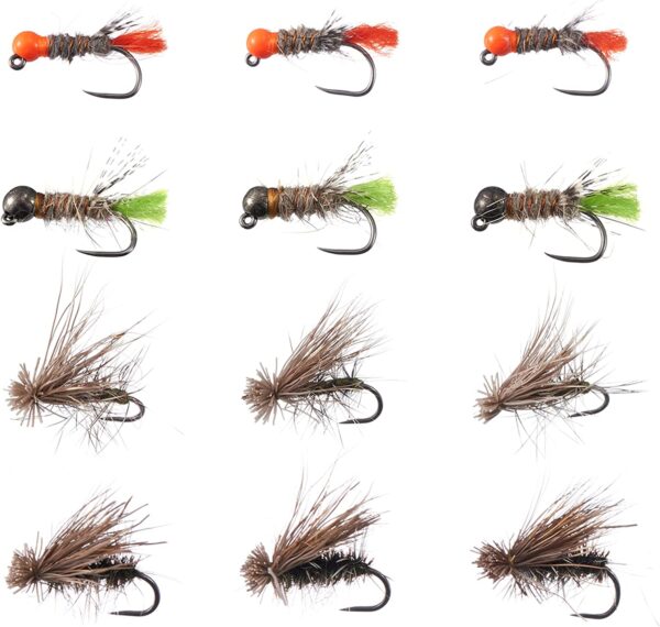 Trout Fly Fishing Flies Tenkara Wet Dry Flie Dry Flies Nymphs Fly Fishing Flies Kit