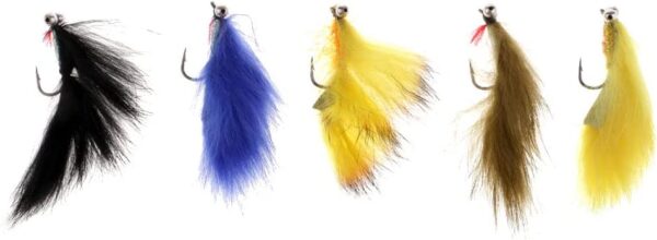 Brass Bead Head Zonker Trout Flies  5 Pack   Dry Flies Nymphs Fly Fishing Flies Kit