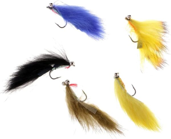 Brass Bead Head Zonker Trout Flies  5 Pack   Dry Flies Nymphs Fly Fishing Flies Kit - Image 3