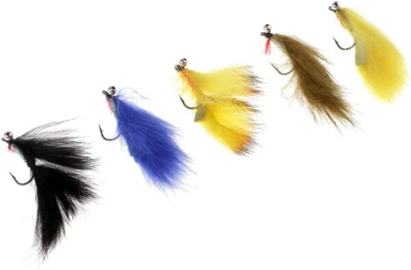 Brass Bead Head Zonker Trout Flies  5 Pack   Dry Flies Nymphs Fly Fishing Flies Kit - Image 4