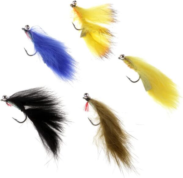 Brass Bead Head Zonker Trout Flies  5 Pack   Dry Flies Nymphs Fly Fishing Flies Kit - Image 6