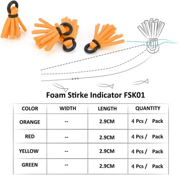 Foam Strike Indicators  Foam Strike Indicato Dry Flies Nymphs Fly Fishing Flies Kit - Image 7