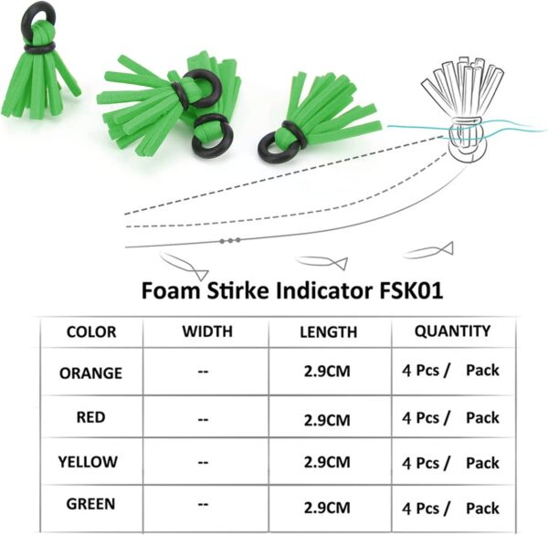Foam Strike Indicator  Foam Strike Indicator Dry Flies Nymphs Fly Fishing Flies Kit - Image 6