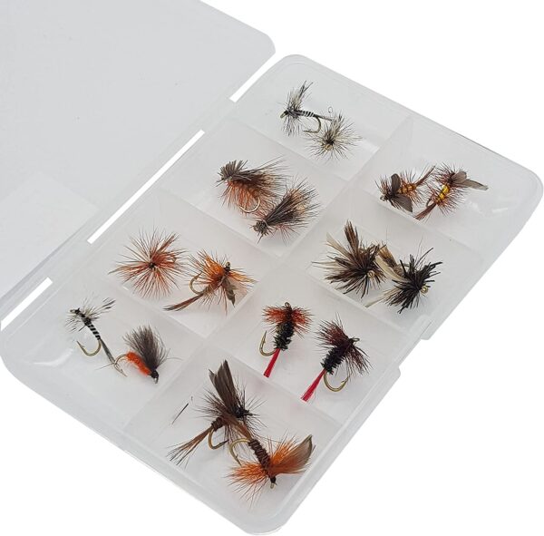 Fly Fishing River Selection  Set of 16 Flies Dry Flies Nymphs Fly Fishing Flies Kit
