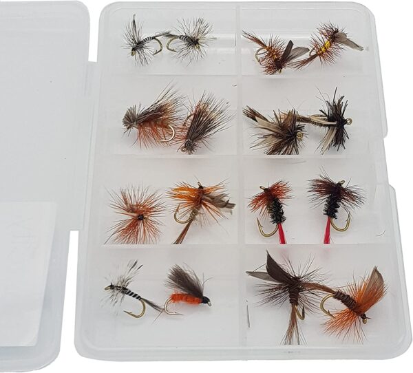 Fly Fishing River Selection  Set of 16 Flies Dry Flies Nymphs Fly Fishing Flies Kit - Image 2