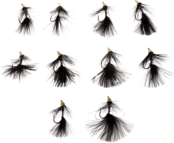 10 Pcs Pearl Head Fly Fishing Dry Fly with Dry Flies Nymphs Fly Fishing Flies Kit
