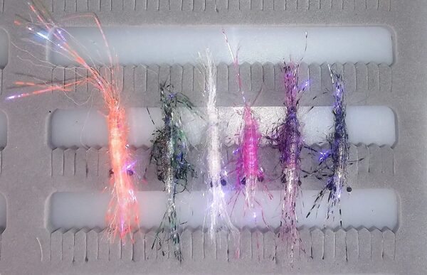 Small UV Saltwater Shrimp Fly Assortment 6 P Dry Flies Nymphs Fly Fishing Flies Kit - Image 2