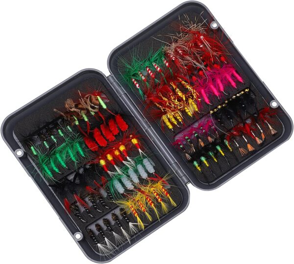 Fly Fishing Lure  100 Pcs Fly Fishing Lure S Dry Flies Nymphs Fly Fishing Flies Kit - Image 7