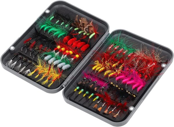 Fly Fishing Lure  100 Pcs Fly Fishing Lure S Dry Flies Nymphs Fly Fishing Flies Kit - Image 8
