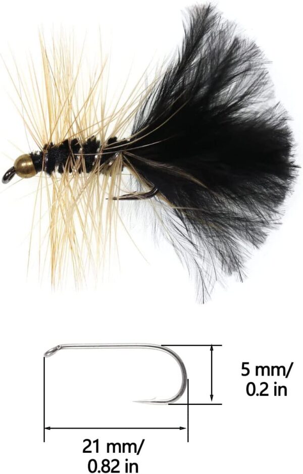 Woolly Bugger Streamer Wet Fly Kit-8/12/16 P Dry Flies Nymphs Fly Fishing Flies Kit - Image 3