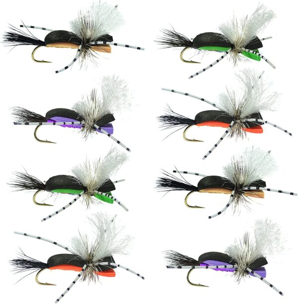 Hippie Stomper Assortment Size 10 8 Flies  Dry Flies Nymphs Fly Fishing Flies Kit