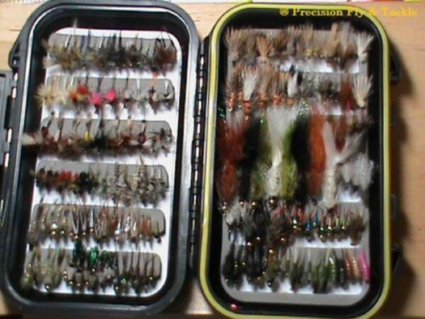 222 Trout Fly Assortment with Fly Box Dry Flies Nymphs Fly Fishing Flies Kit