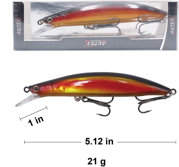 Hard Fishing Lures 21g  5.12 in Sinking Minno Fishing Artificial Bait Soft Plastic Lures - Image 2