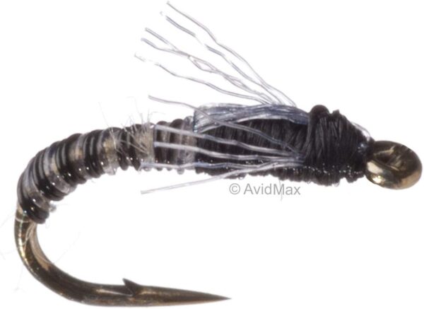 Craven's Jujubee Midge Zebra Size 18 2 Pac Dry Flies Nymphs Fly Fishing Flies Kit - Image 2
