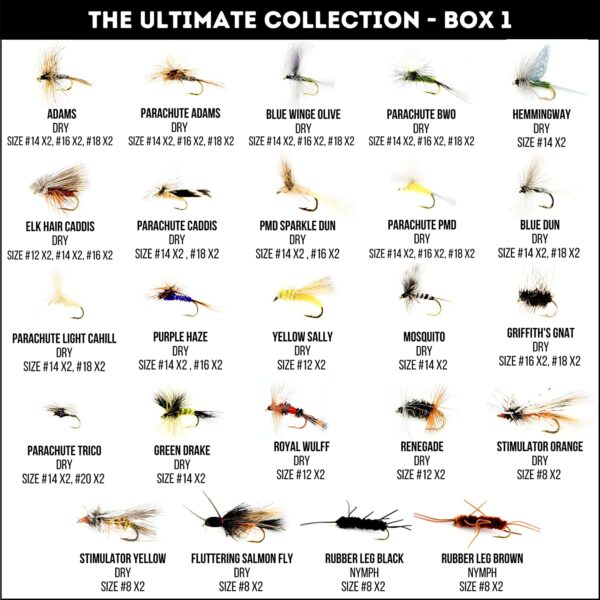 200 Premium Hand Tied Fly Fishing Flies As Dry Flies Nymphs Fly Fishing Flies Kit - Image 2
