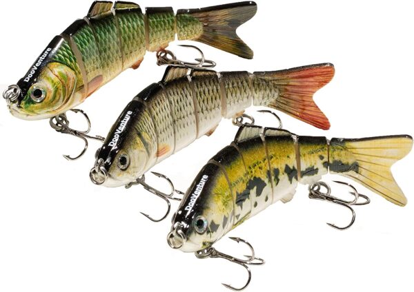 Fishing Lures Kit for Bass Trout  Multi Joint Fishing Artificial Bait Soft Plastic Lures
