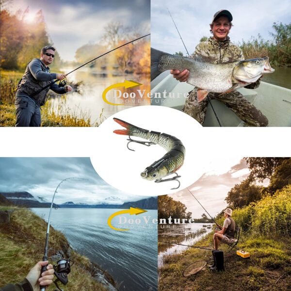 Fishing Lures Kit for Bass Trout  Multi Joint Fishing Artificial Bait Soft Plastic Lures - Image 6
