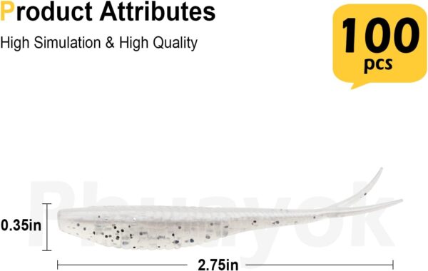 Split Tail Bait Set Split Plastic Soft Bait   Fishing Artificial Bait Soft Plastic Lures - Image 2