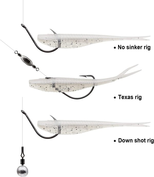 Split Tail Bait Set Split Plastic Soft Bait   Fishing Artificial Bait Soft Plastic Lures - Image 4
