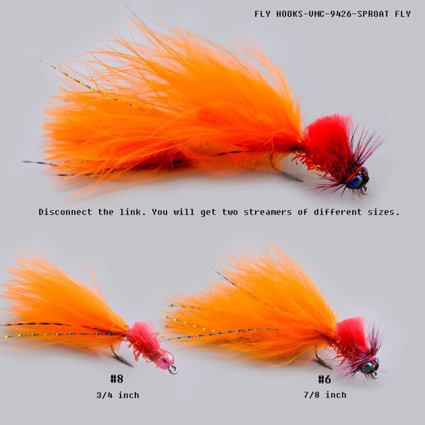 Fly Fishing Flies Streamers kit (6 Colors-M) Dry Flies Nymphs Fly Fishing Flies Kit - Image 3
