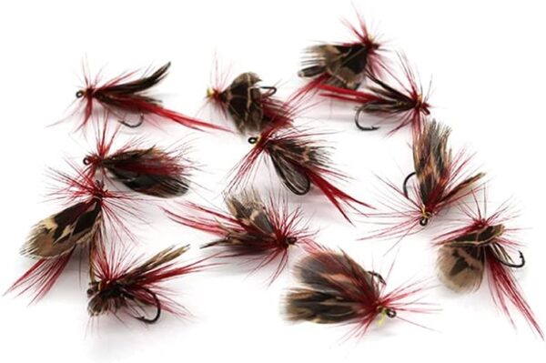 12Pcs/Set Fishing Lure Insects Salmon Flies  Dry Flies Nymphs Fly Fishing Flies Kit - Image 5