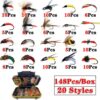 OutdoorFishing Fly Fishing Flies Kit Fly Ass Dry Flies Nymphs Fly Fishing Flies Kit - Image 2