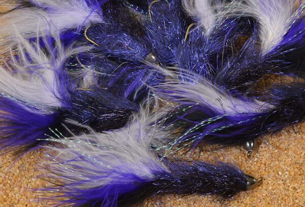 Purple Sparkle Minnow Streamer Fishing Fly w Dry Flies Nymphs Fly Fishing Flies Kit - Image 2
