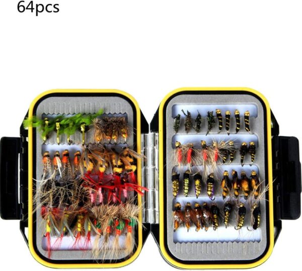 Fly Fishing Flies Kit  30/64/40/60pcs of Fis Dry Flies Nymphs Fly Fishing Flies Kit - Image 2