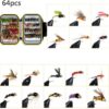 Fly Fishing Flies Kit  30/64/40/60pcs of Fis Dry Flies Nymphs Fly Fishing Flies Kit - Image 3