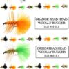 Woolly Bugger Streamer Wet Fly Kit-8/12/16 P Dry Flies Nymphs Fly Fishing Flies Kit - Image 2