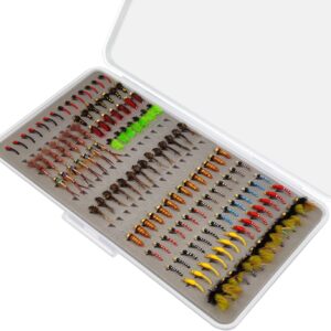 133 Pcs Fly Fishing Flies Fishing Ultra-Thin Dry Flies Nymphs Fly Fishing Flies Kit