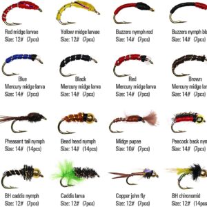133 Pcs Fly Fishing Flies Fishing Ultra-Thin Dry Flies Nymphs Fly Fishing Flies Kit
