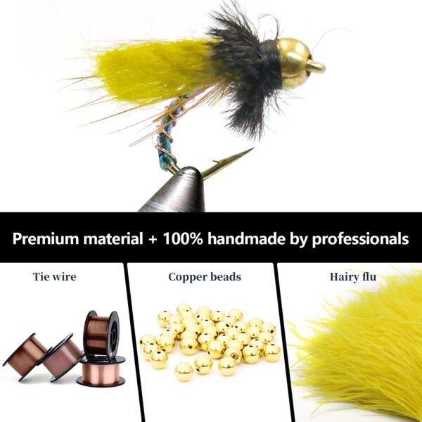 133 Pcs Fly Fishing Flies Fishing Ultra-Thin Dry Flies Nymphs Fly Fishing Flies Kit - Image 4