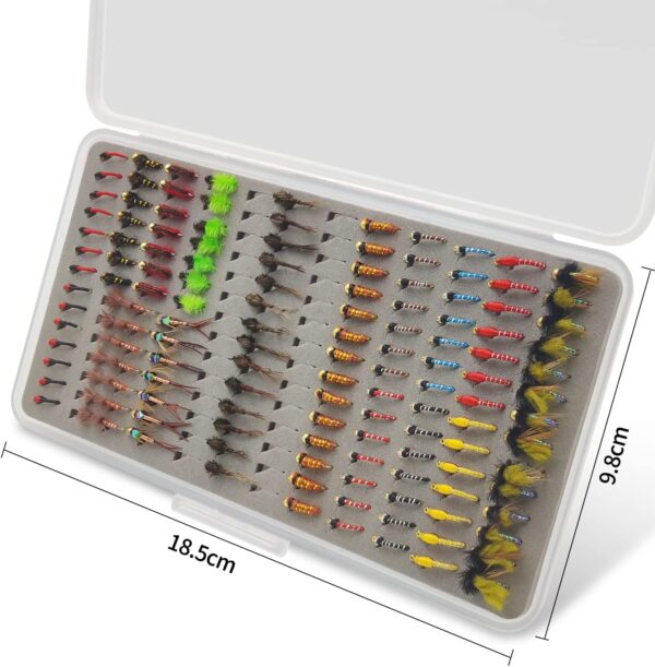 133 Pcs Fly Fishing Flies Fishing Ultra-Thin Dry Flies Nymphs Fly Fishing Flies Kit - Image 7