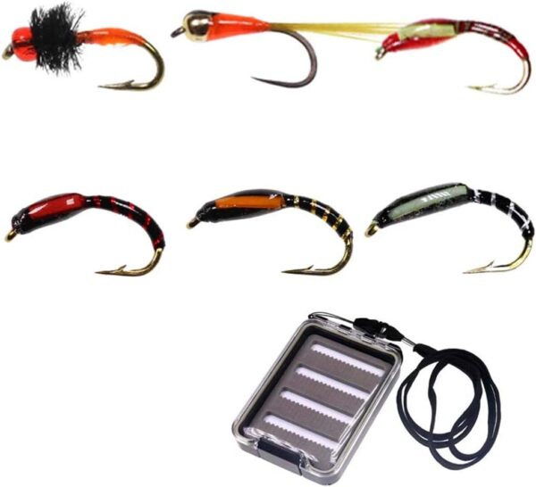 OutdoorFishing Fly Fishing Flies Kit -35-40P Dry Flies Nymphs Fly Fishing Flies Kit