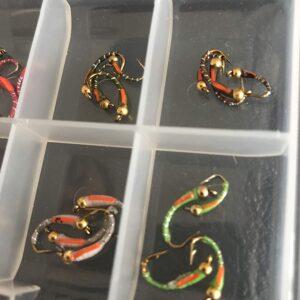 Fly Fishing 32 Beadhead Epoxy Buzzers + Free Dry Flies Nymphs Fly Fishing Flies Kit