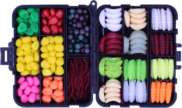 360pcs Sea and Carp Fishing Tackle Box of Fak Fishing Artificial Bait Soft Plastic Lures