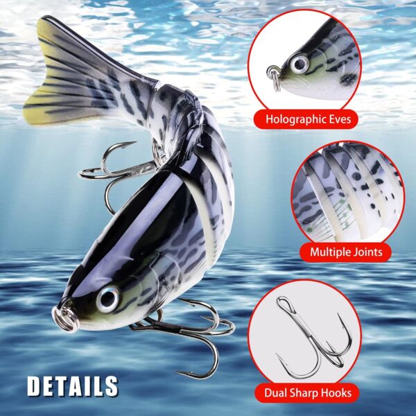 ?Fishing Lures Topwater BassSegmented Knuckle Fishing Artificial Bait Soft Plastic Lures - Image 2