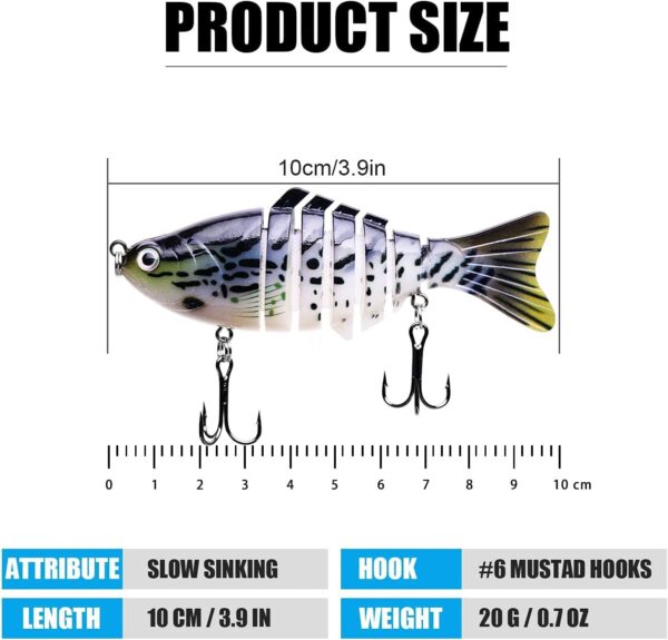 ?Fishing Lures Topwater BassSegmented Knuckle Fishing Artificial Bait Soft Plastic Lures - Image 3
