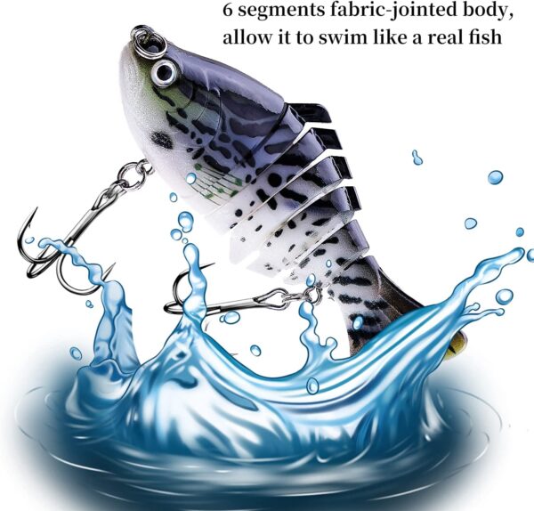 ?Fishing Lures Topwater BassSegmented Knuckle Fishing Artificial Bait Soft Plastic Lures - Image 4