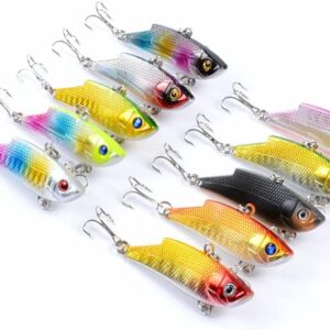 10 Pcs Minnow Fishing Lures Set VIB Lures and Fishing Artificial Bait Soft Plastic Lures