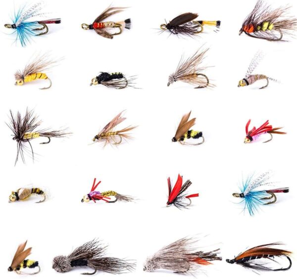 Dry Fly Fishing Lure Kit 40 Pcs Wet Flies As Dry Flies Nymphs Fly Fishing Flies Kit