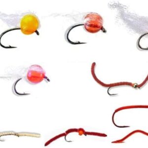 Flies 8 Piece Assortment Kit Dry Flies Nymphs Fly Fishing Flies Kit