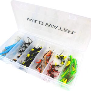 Fly Fishing Foam Fly Assortment  40 Flies wi Dry Flies Nymphs Fly Fishing Flies Kit